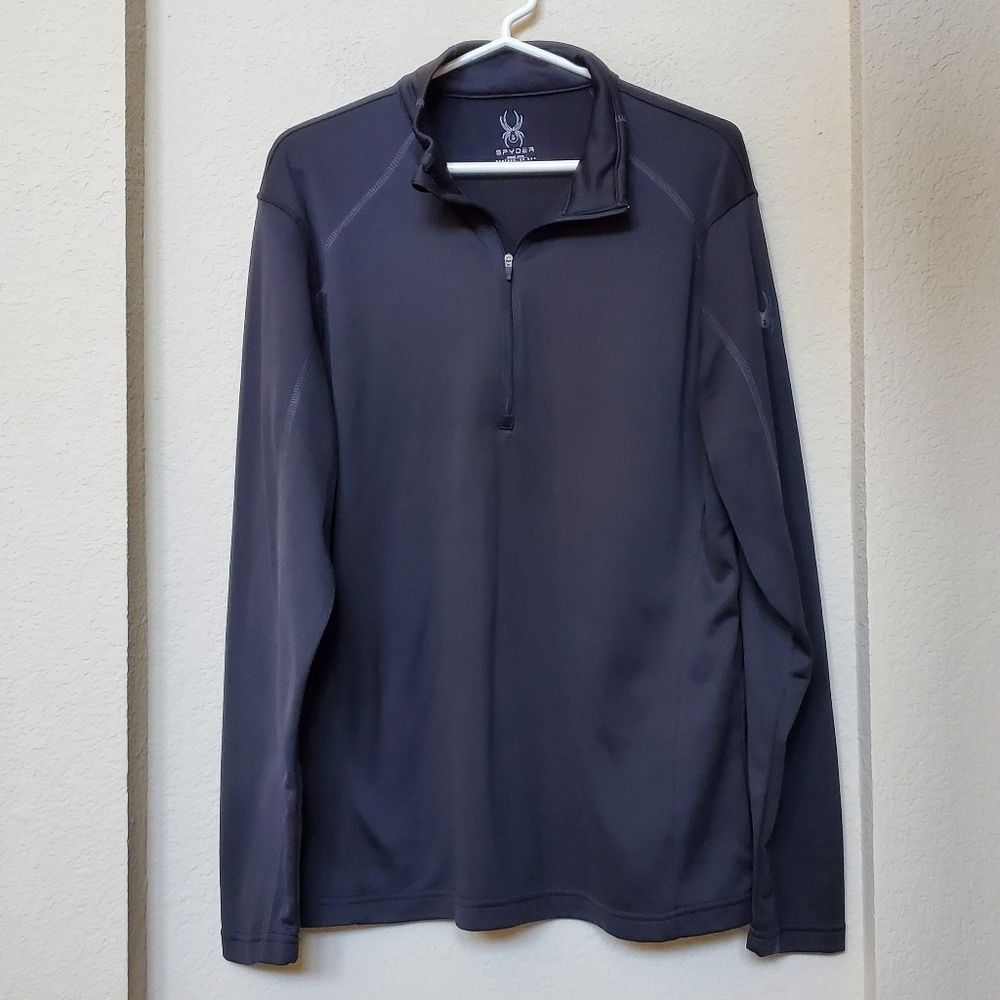Spyder Men's Black Half Zip Jacket. Size Large